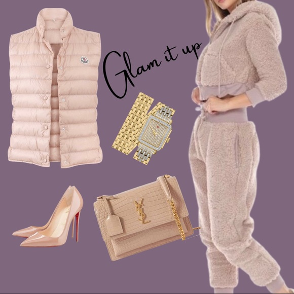 Teddy Bear Zip Up Hoodie & High Waist Joggers - Mocha - Picture 2 of 3